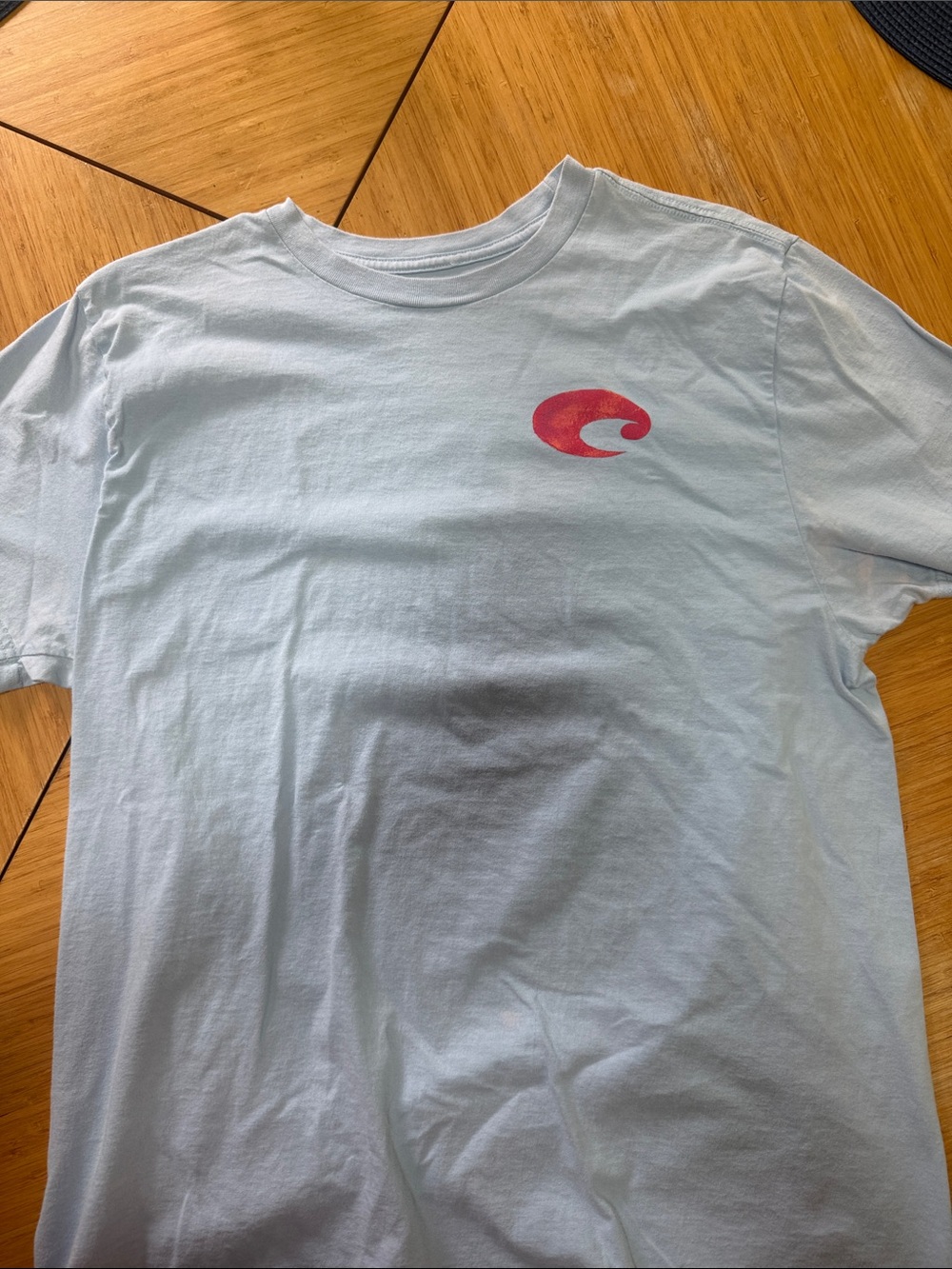 Costa Light Blue Short-Sleeve Tee with Red Chest Logo